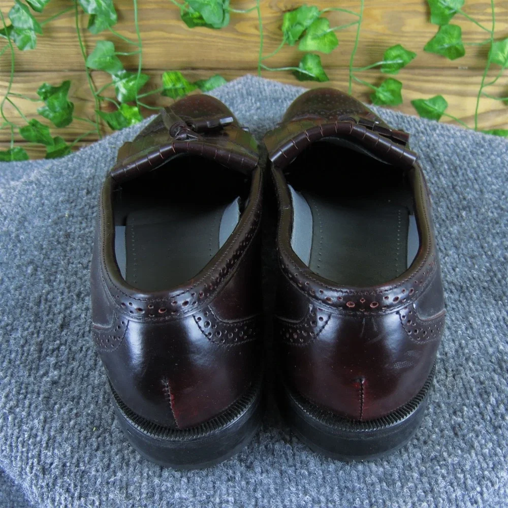 Dexter Men Kilty Tassle Loafer Burgundy Patent Leather Size 9.5 Gently Used 2025